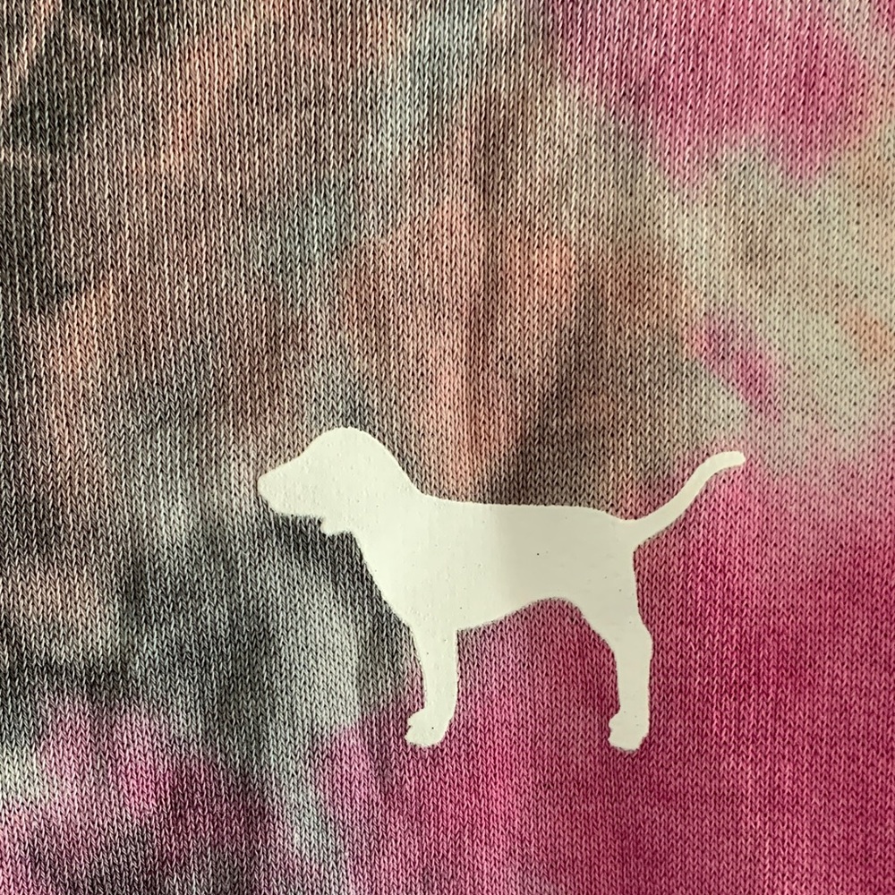 Rare PINK Victoria Secret Vibrant Tie-Dye Top with Dog Design - Picture 2 of 5